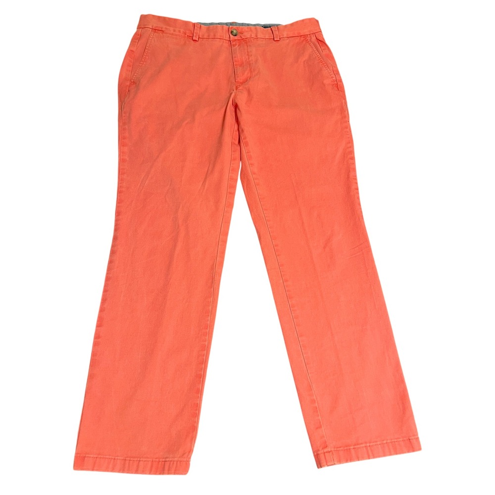Vineyard‎ Vines Breaker Pants Mens 35x30 Coral Pink Cotton Stretch Chinos
